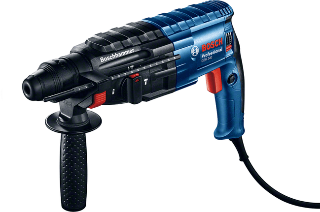 Bosch GBH 240 790W SDS-Plus kablolu kırıcı delici, stüdyo ürün fotoğrafı
