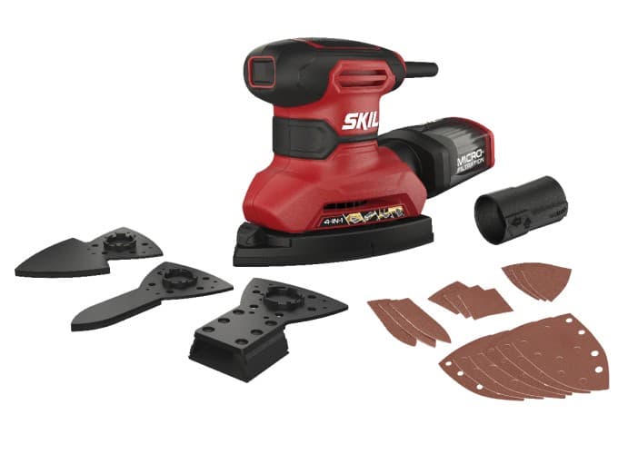 Skil 7261AA 160W kablolu multi detay zımpara, 4'ü 1 arada başlıklarla