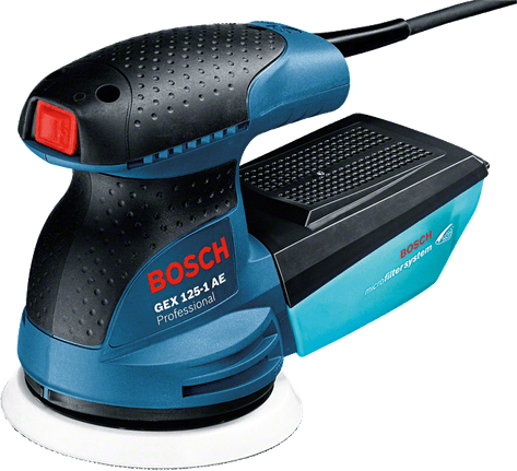 Bosch GEX 125-1 AE 250W 125 mm eksantrik zımpara, stüdyo ürün fotoğrafı