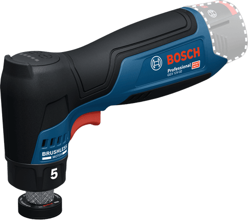 Bosch GEX 12V-32 12V 32 mm eksantrik zımpara, stüdyo ürün fotoğrafı