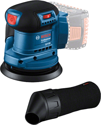 Bosch GEX 185-LI 18V 125 mm eksantrik zımpara, stüdyo ürün fotoğrafı