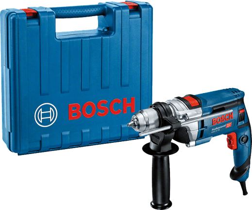 Bosch GSB 16 RE 750W darbeli matkap, stüdyo ürün fotoğrafı