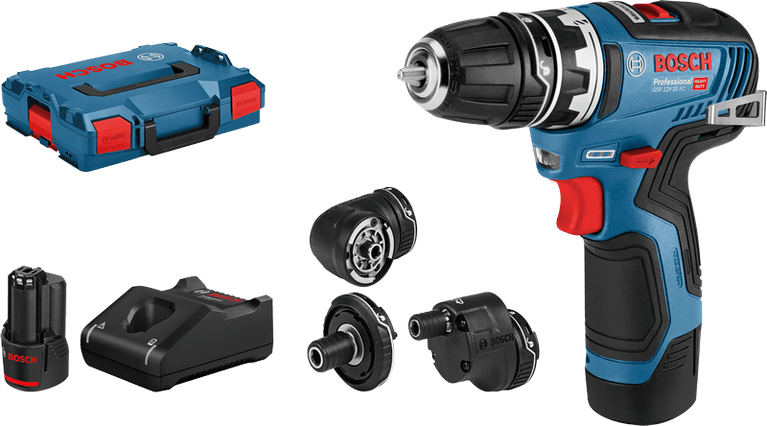 Bosch GSR 12V-35 FC 12V darbesiz matkap, stüdyo ürün fotoğrafı