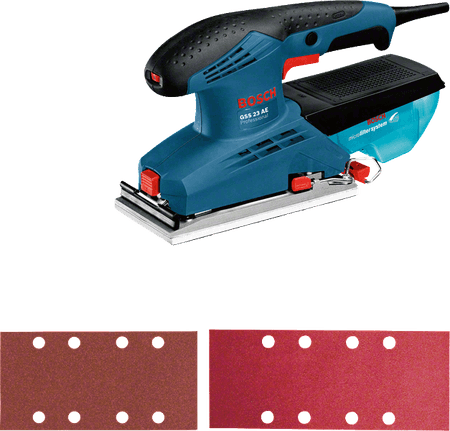 Bosch GSS 23 AE 190W titresimli zımpara, stüdyo ürün fotoğrafı