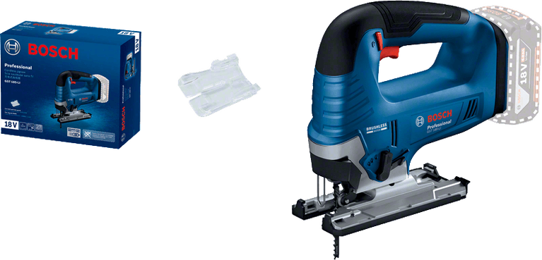 Bosch GST 185-LI 18V kavisli tutamak dekupaj testere, stüdyo ürün fotoğrafı