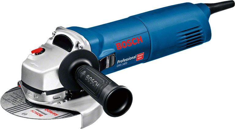Bosch GWS 1400 1400W 125 mm avuç taşlama, stüdyo ürün fotoğrafı