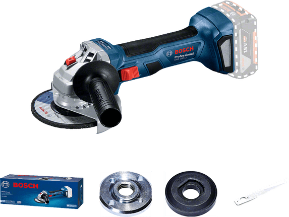 Bosch GWS 180-LI 18V 125 mm avuç taşlama, stüdyo ürün fotoğrafı