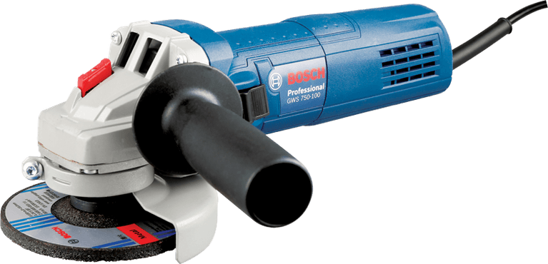 Bosch GWS 750 S 750W 115 mm avuç taşlama, stüdyo ürün fotoğrafı