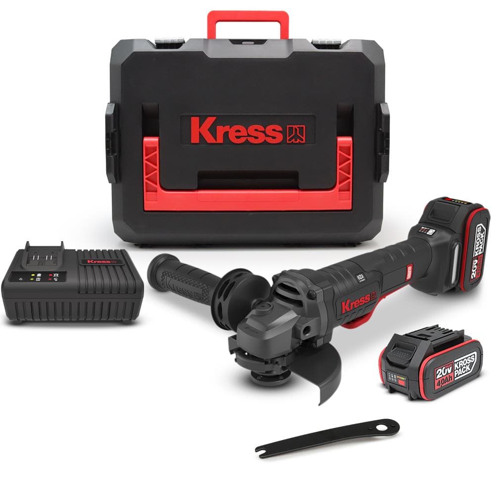 Kress KUH04 20V Akülü Kömürsüz 125mm Alttan Tetikli Avuç Taşlama